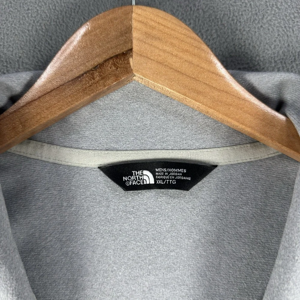 North Face Quarter Zip Mens 2XL‎ Grey Tech Fleece Performance Hiking Outdoor